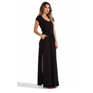 Free people beach Andrina long cut slit maxi dress size